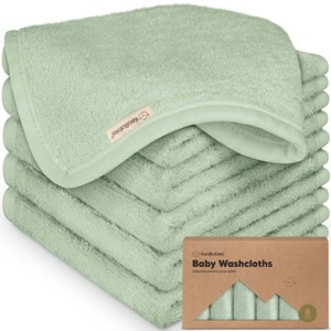 6pk Deluxe Baby Washcloths, Organic and Soft Baby Wash Cloth, Baby Bath Towel, Face Cloths - 1 of 4
