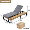 Infurnic Patio Accent Chairs, Chaise Lounge Chair Outdoor with Cushion and Adjustable Reclining Positions for Garden Pool, Gray, 76.8"*37.4"*32.5" - 4 of 4
