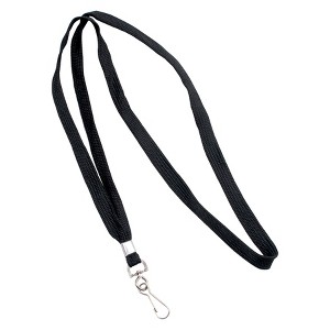 Advantus® Deluxe Lanyard with J-Hook, Black, Box of 24 - 1 of 4