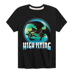 Boys' - How to Train Your Dragon - Hiccup Toothless High Flying Short Sleeve Graphic T-Shirt - 1 of 4