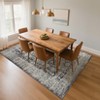 Coucheta Washable Vintage Floral Area Rug, Soft Velvety Cotton&TPR Non-Slip Backing Carpet for Bedroom, Kitchen, Living&Dining Room, Entryway&Office - 4 of 4