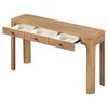 Polibi Curved Edge Console Table with 3 Hidden Drawers - 3 of 4