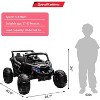 24V Kids Ride-On UTV Car with Remote Control, Spring Suspension, LED Lights, Music & USB, Metal Frame Battery Powered Electric Vehicle Toy - 2 of 4
