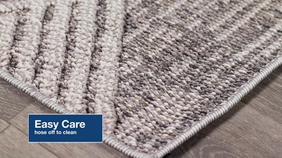 Modern Diamond Silver Handmade Flat Woven Rectangular Rug