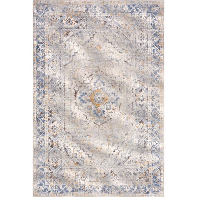 nuLOOM Vintage SpinClean Machine Washable Stain-Resistant Area Rug