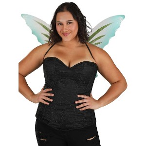HalloweenCostumes.com One Size Women Women's Garden Fairy HalloweenCostume Wings Accessory, Blue/Blue - 1 of 4