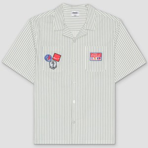 Men's Coca-Cola Sailing Workwear Button-Down Shirt - Blue XL : Target