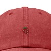 Dalix Lil Strawberry Embroidered Cotton Summer Outdoor Baseball Cap Dad Hat Womens - 2 of 4