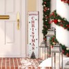 Northlight Tree and Snowflakes "Merry Christmas" Porch Sign Decoration - 36" - White and Red - 2 of 4