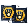 MLB Milwaukee Brewers Firm Density Connector Velvet Reverse Pillow - 3 of 3