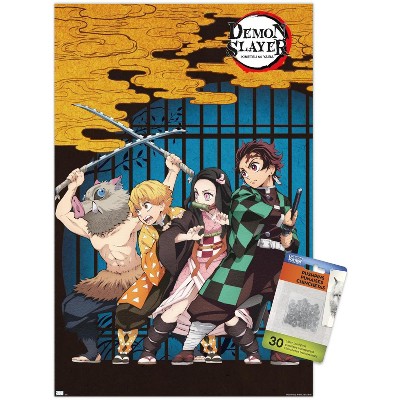 Trends International Demon Slayer - Group Art Unframed Wall Poster ...