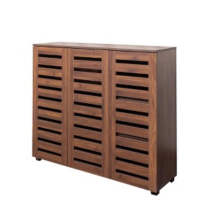 Vynxaria 5-Tier Shoe Cabinet: Adjustable Shelves, Louvered Doors, Storage Organizer for Entryway, Hallway, Bedroom, Living Room - 1 of 4