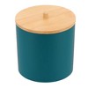 Evideco French Home Goods Cotton Pad & Q-Tip Holder with Bamboo Lid - 2 of 4