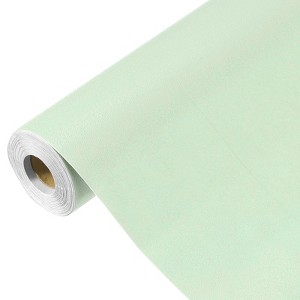 Unique Bargains Wallpaper, Peel and Stick Wallpaper Contact Paper Solid Color Vinyl Self-Adhesive Wall Paper Decorative Light Green 590" x 23.6" - 1 of 4