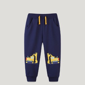 MyKids-USA Autumn Embroidered Pattern Casual Trousers - 1 of 4