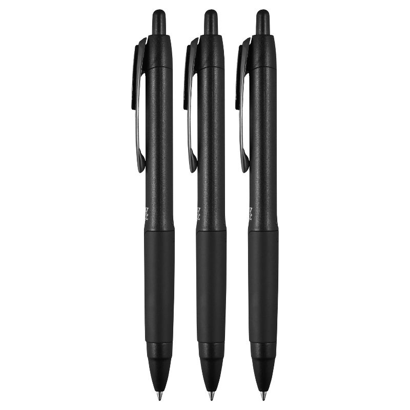 uniball 3pk 207 Plus+ Gel Pen 0.7mm Medium Point Black Ink, 4 of 8