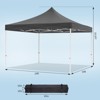 Coucheta 10x10 Commercial Pop Up Canopy Tent - PU Coated Waterproof Fabric, Heavy Duty All-Season Shelter with Roller Bag for Events/Camping - 3 of 4