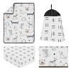 Sweet Jojo Designs Boy, Girl, Unisex/Gender Neutral Baby Crib Bedding Set - Cartoon Puppy Grey Taupe and Blue 4pc - 2 of 4