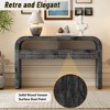 PAGED Modern Curved Console Table with Drawer & Open Shelf, Retro Entryway Sofa Table, Narrow Entryway Table for Living Room/Hallway/Entrance - 4 of 4
