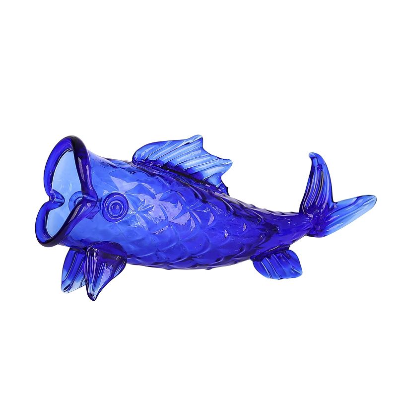 Beachcombers Blue Thin Glass Fish Vase, 1 of 4