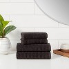 4pk Quick Dry Ribbed Hand/Wash Towel Set Aqua - Threshold™