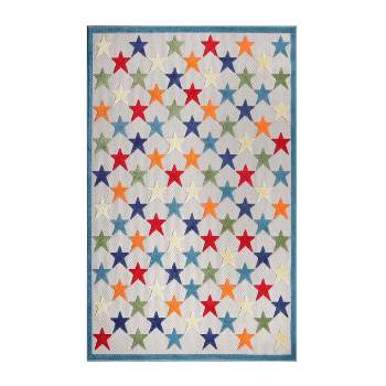 Whimsical Stars Modern Indoor Outdoor Area Rug by Blue Nile Mills