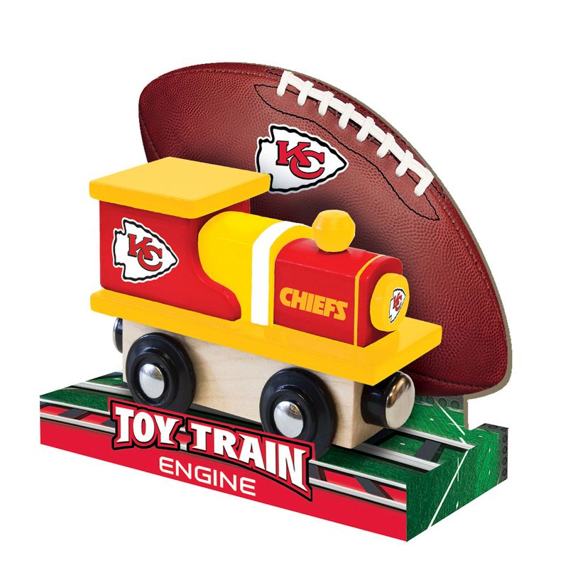 MasterPieces Officially Licensed NFL Kansas City Chiefs Wooden Toy Train Engine For Kids, 4 of 6
