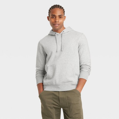 Men's gray hooded sweatshirt online