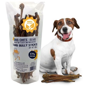 Dog Chits Lamb Bully Sticks for Dogs and Puppies | Natural Healthy Long Lasting Chew | Protein Treats - 1 of 4