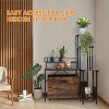 Acekool Hidden Cat Litter Cabinet - Discreet Corner Design with Pull-Out Tray & Plant Shelf - 3 of 4