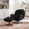 Okak Upholstered Tufted Button Accent Chair With Ottoman & Metal Legs,Comfy Lounge Chair for Living Room,Bedroom - 2 of 4