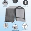 GustoWave 6x8FT Outdoor Portable Storage Shed with Roll-Up Door for Motorcycle, Garden and Tools - 2 of 4