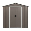 6 x 5FTOutdoor Metal Storage Shed w/Floor Frame Sun Protection Waterproof Storage House w/Lockable Sliding Door For Patio Lawn Backyard Steeple - 2 of 4