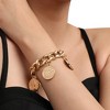 SOHI Women's California Gold Coin Charm Bracelet - 4 of 4