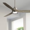 60" Minka Aire Modern Indoor Ceiling Fan with LED Light Remote Control Brushed Nickel Driftwood for Living Room Kitchen Bedroom - 2 of 4