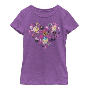 Girl's Jojo Siwa Heart Icons T-Shirt - 1 of 3