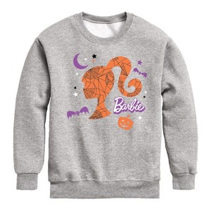 Boys' - Barbie - Witch Silhouette Graphic Long Sleeve Fleece Sweatshirt - 1 of 4