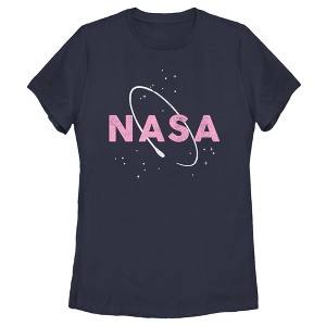 Women's NASA Logo With Space Ring T-Shirt - 1 of 4