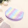 Unique Bargains Shell Shape Ombre Heart Makeup Bag Purple Yellow 1 Pc - 3 of 3