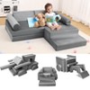 Modular Kids Couch 13PCS Nugget Couch,Toddler Couch for Creative Boys Girls, Convertible Nugget Couch Kids Modular Play Couch - 3 of 4