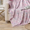Plazatex Pink Hearts Soft & Cozy Glow in the Dark Throw Blanket Ideal for Bedroom & Living Room Decor 50"x60" Pink - 3 of 4