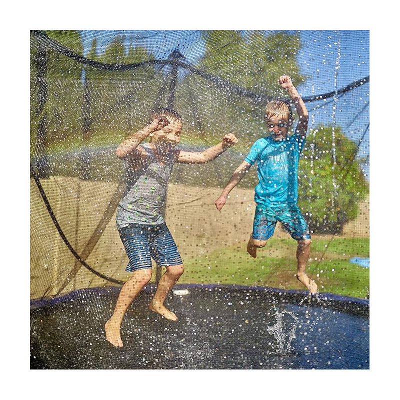 Syncfun 39.4FT Trampoline Sprinkler for Kids, Outdoor Trampoline Backyard Water Park Sprinkler Fun Summer Outdoor Water Toys for Boys Girls, 2 of 9