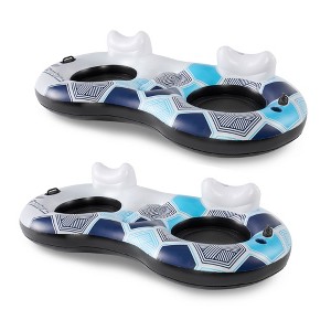 Bestway Rapid Rider Inflatable Round 2 Person Water Tube w/ Handles (2 Pack) - 1 of 4
