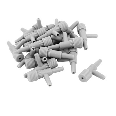Unique Bargains Adjustable Aquarium Fish Oxygen Air Line Tubing Flow Control Valve Gray 20 Pcs