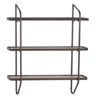 Industrial Metal Wall Shelf Gray - Olivia & May