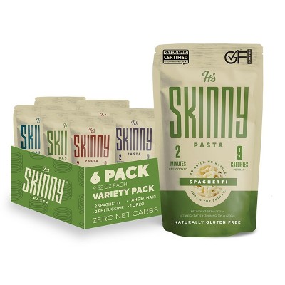 It’s Skinny Pasta 6-Variety Pack, Pre-Cooked Konjac Noodles Gluten Free Shirataki Noodle Low Carb Pasta, Vegan & Paleo-Friendly (6-Pack)