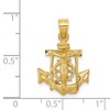 Black Bow Jewelry 14k Yellow Gold Satin & Diamond-Cut Mariners Crucifix Cross Pendant - 4 of 4
