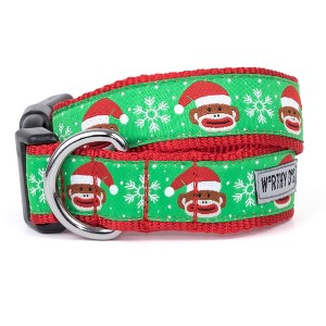 The Worthy Dog Sock Monkey Santa Dog Collar - 1 of 1