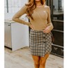 Women's Late To Class Plaid Mini Skort - White Birch - 2 of 4