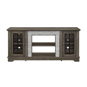 Resenkos 58-Inch Modern TV Stand, 2-Door Faux Stone Media Console & Entertainment Center for Living Room, - 1 of 4